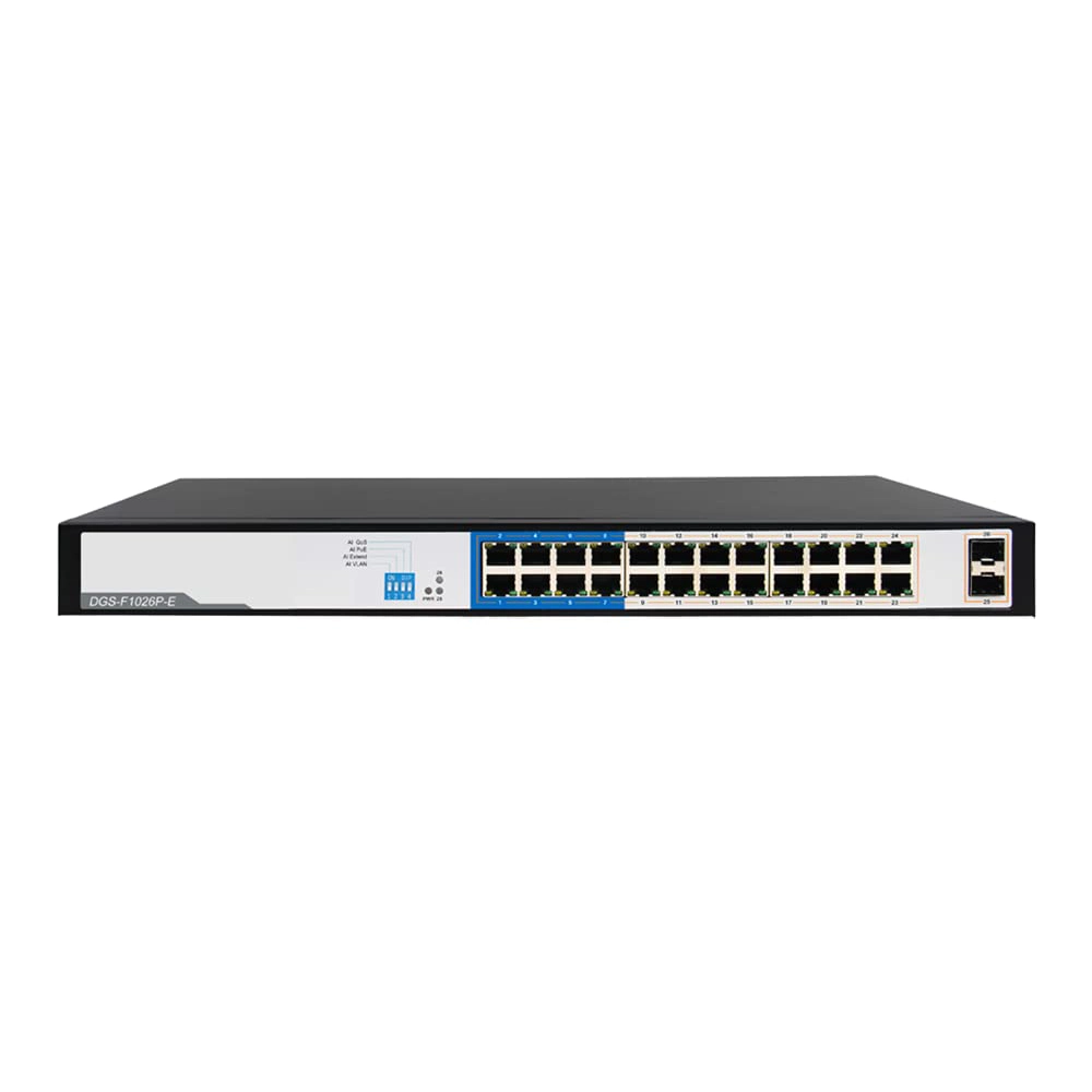 D-link Poe Switch 24 Port (24 GE + 2 SFP Port) DGS-F1026P-E view 2